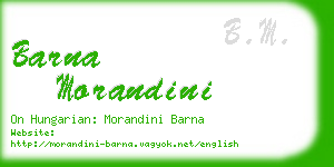 barna morandini business card